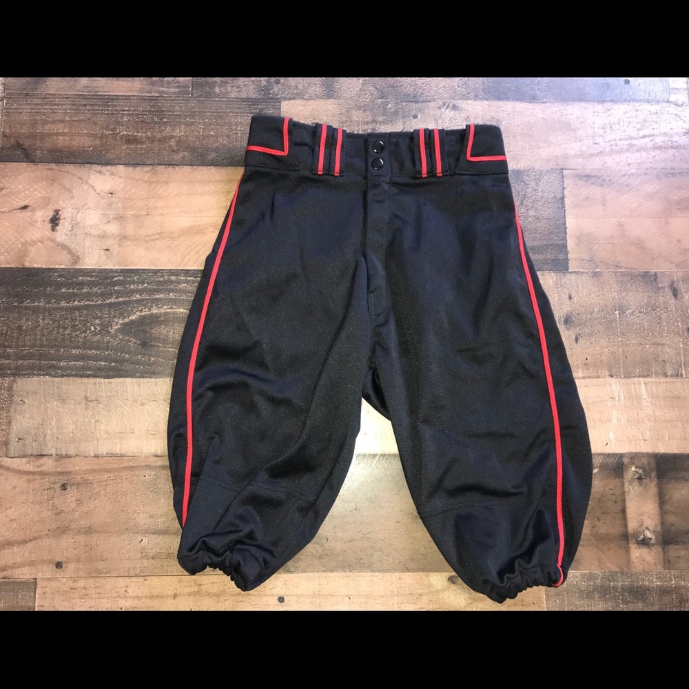 Combat adult small red black baseball pants